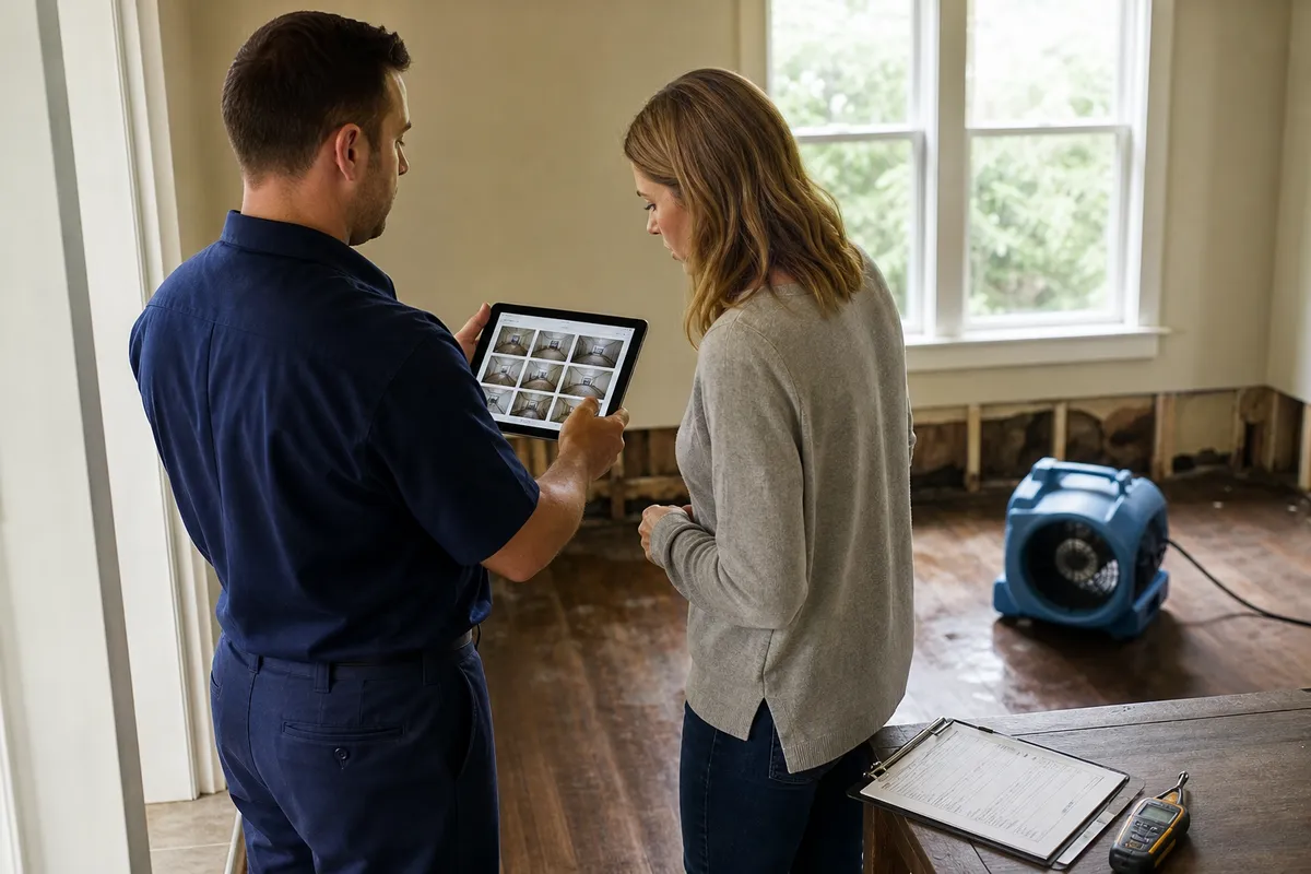 Insurance claim documentation for San Antonio property restoration